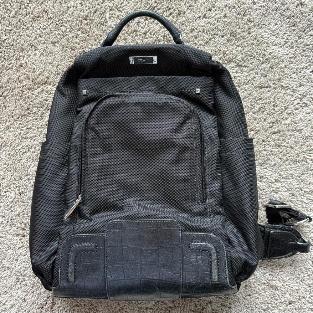 Tumi Black Nylon and Leather Backpack - Picture 3 of 10